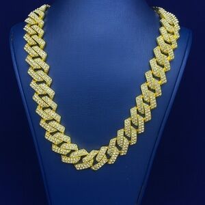 24 inch Hip Hop Bling Miami Cuban Link Chain for Men and Women